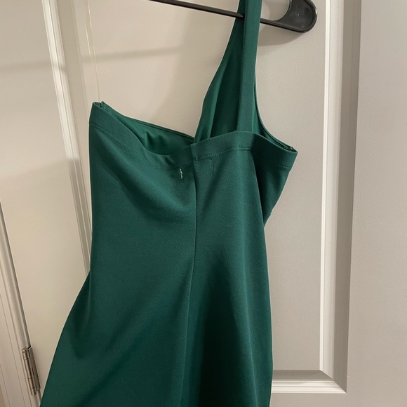 Green one shoulder bodycon dress - Picture 3 of 4